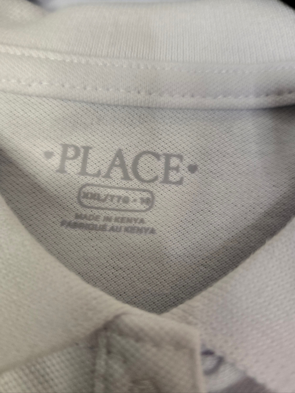 PLACE Girls Size XXL (16) Set Of 3 polo Shirts; White, Green, Lt. Blue NWT - Picture 4 of 8